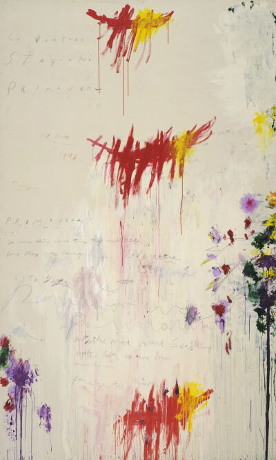 The Four Seasons-Spring,1993-94,
Synthetic polymer paint,oil,house paint,
pencil and crayon on four canvases,312.5x190cm
