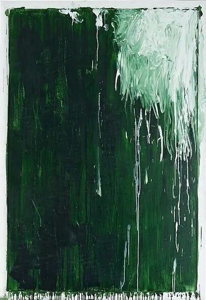 Untitled II(Green Paintings),1986,
Acrylic on plywood with artist's frame,194×134.5cm
