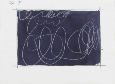 Sans titre,1986,Pastel et mine graphite,
encre sur papier,23.8x32.6cm
