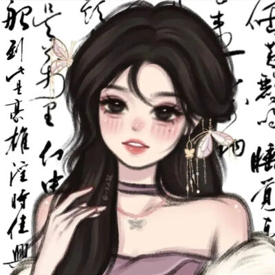 手绘女头