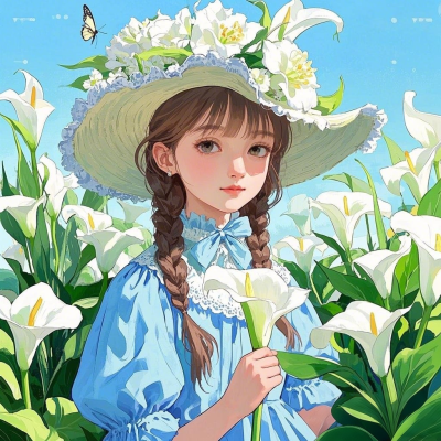 马蹄莲少女头像