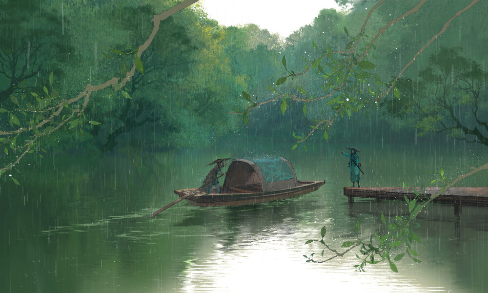 下雨了，打个船~