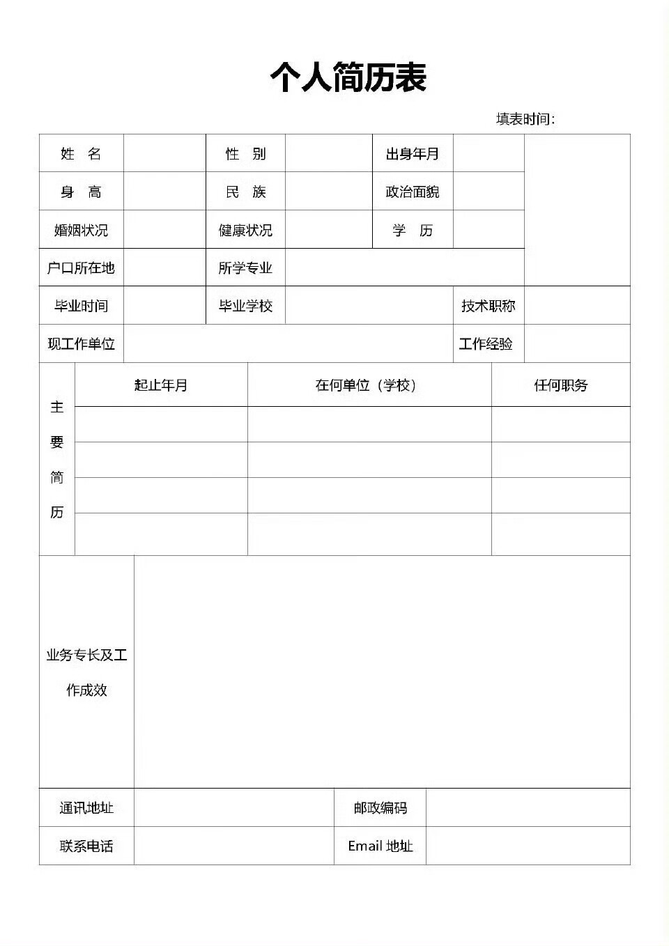 表