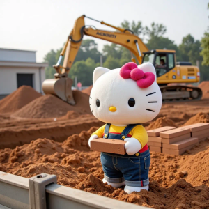 hello kitty 搬砖头像