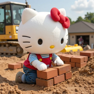 hello kitty 搬砖头像