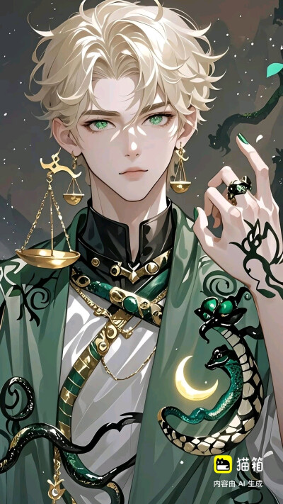 来发下我书里的反派角色哈，代号：审判天秤，是一个病娇的反派角色，是一个非常会装的病娇啊。不过AI给我画崩了，不开心( ﾉД`)