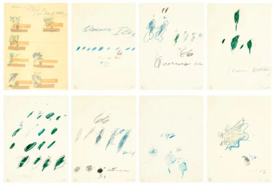 Natural History Part II,1975-76,The complete set of eight lithographs,grano-lithographs,and collotypes in colors,on Fabriano Bütten paper,75.9x56.3cm