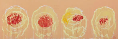 Untitled(Roses),2008,Acrylic and crayon on canvas,324x986cm