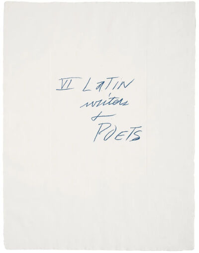 Six Latin Writers and Poets,1976,The complete set of seven lithographs in colors with embossing, on Richard de Bas paper-1,66.5x51cm