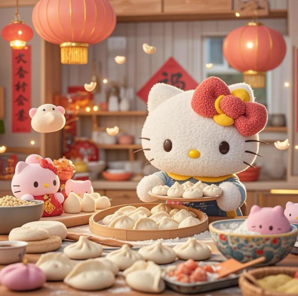 Hello Kitty头像 微信头像 QQ头像 毛毡 公仔 软绵绵 超级可爱 饱饺子的kitty