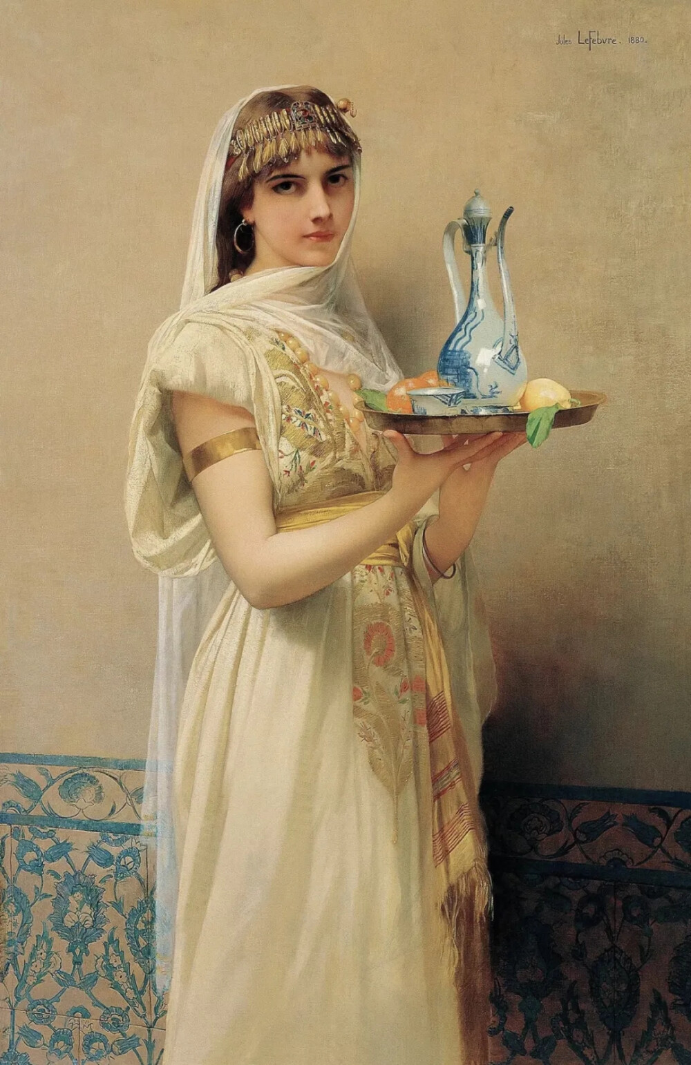 朱尔斯·约瑟夫·莱菲博瑞（Jules Joseph Lefebvre）是19世纪法国画坛的杰出代表之一。尽管他已逝世超过一个世纪，但他的作品依然被广泛欣赏和收藏，其艺术魅力穿越时空，持续影响着后世。