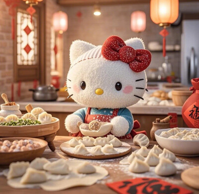 Hello Kitty头像 微信头像 QQ头像 毛毡 公仔 软绵绵 超级可爱 饱饺子的kitty