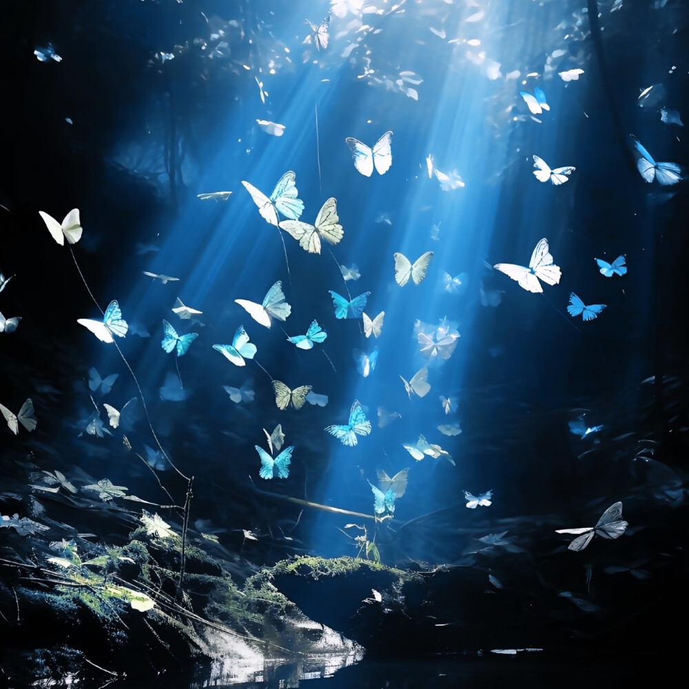 你的眼睛里有海 烟波蓝 