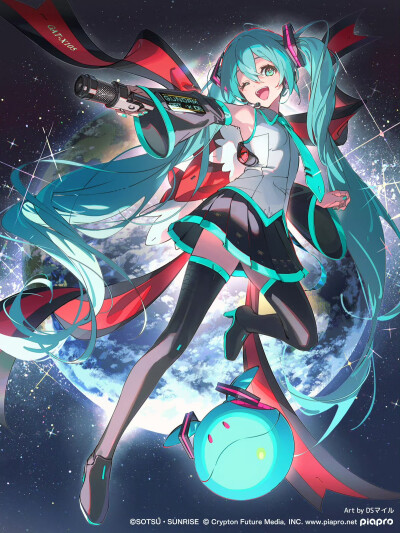 《机动战士高达》45周年 x 初音未来 合作宣传绘 更新 ​