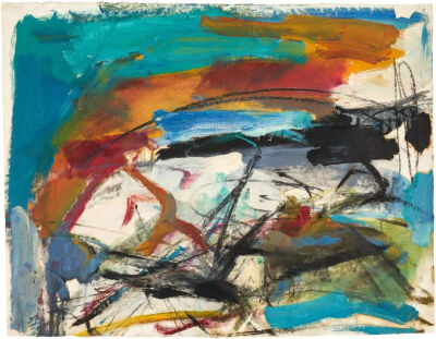 Untitled,1957,Oil and charcoal on paper,50.5x65.5cm