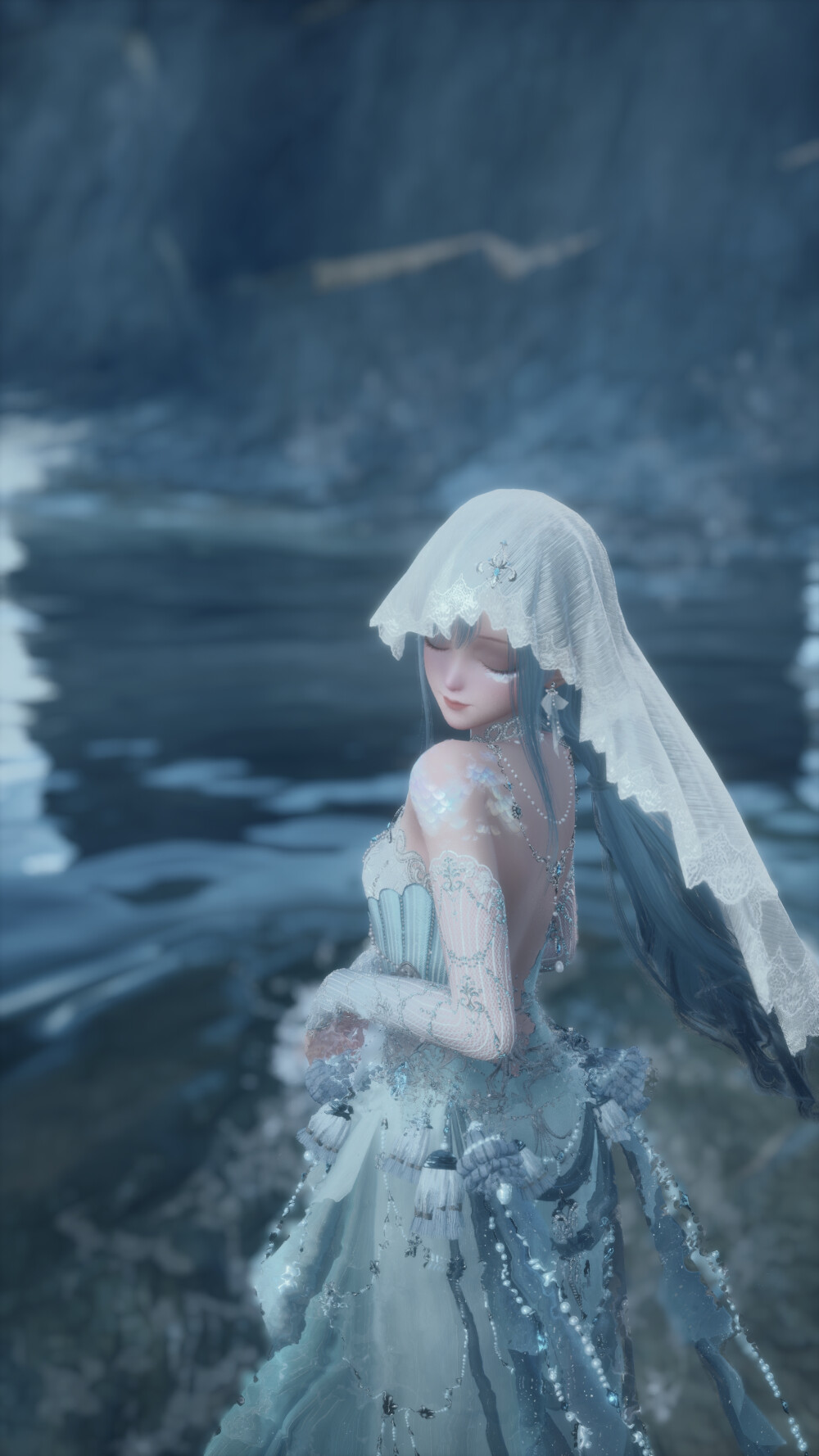 [湖的女儿] 无限暖暖 苏暖暖 美照
地址：苦修排营地西北瀑布下方
————参数————
打光：50%左右
滤镜：雨夜40%
晕影：50%
柔光强度：100%
柔光范围：0
亮度：60%
曝光：-0.4
对比度：30%
饱和度：-0.5
自然饱和度：0.4
高光：-1.0
阴影：0.2
