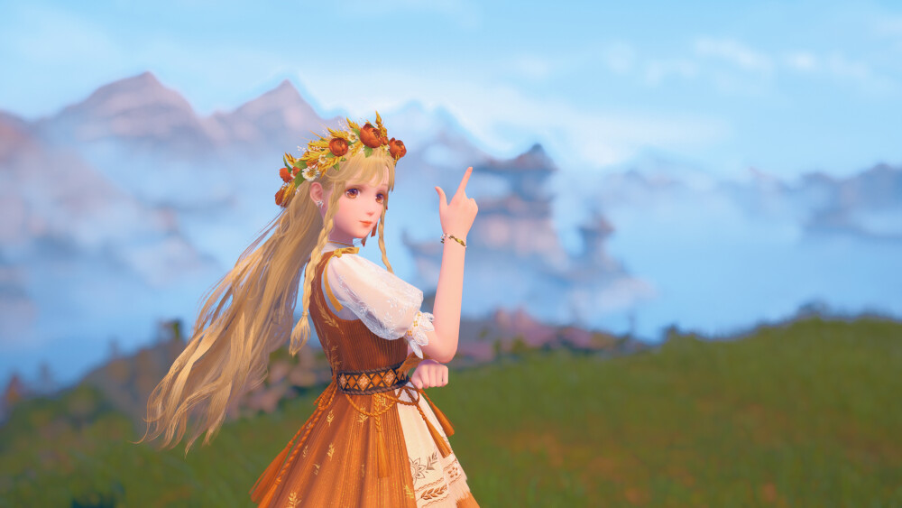 [风吹麦浪] 无限暖暖 苏暖暖 美照
地址：石树田无人区麦浪农场
————参数————
打光：35%左右
滤镜：夏日午后50%
晕影：40%
柔光强度：0%
柔光范围：0
亮度：70%
曝光：0
对比度：50%
饱和度：-0.6
自然饱和度：0.4
高光：-1.0
阴影：1.0