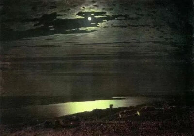 《第聂伯河上的月夜》
（Moonlit Night on the Dniepr）1880
油彩·麻布，105×144cm
特列季亚科夫美术博物馆，莫斯科（Moscow）,俄国
