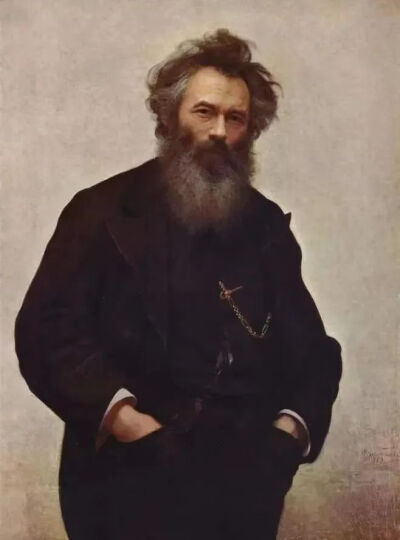 《希什金肖像》
（Portrait of Shishkin）1880
油彩·布面，115.5×83.5cm
俄罗斯博物馆，圣彼得堡（Saint Petersburg）,俄国
