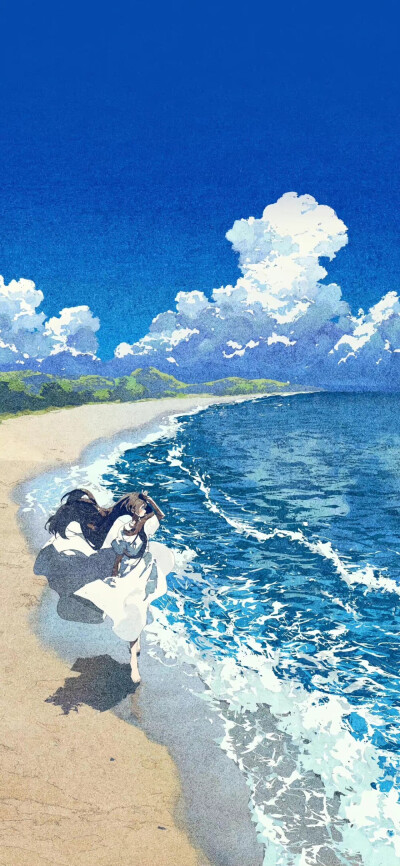 夏日 海浪 