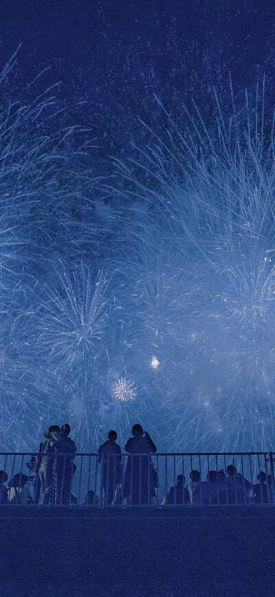 天空 烟花 雪景