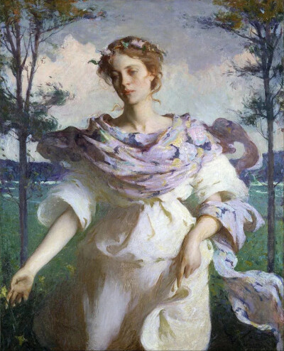 弗兰克·韦斯顿·本森(Frank Weston Benson, 1862~1951）是来自马萨诸塞州塞勒姆的美国艺术家，以其现实主义肖像画、美国印象派绘画、水彩画和蚀刻画而闻名。他擅长描绘世纪之交时美国社会的景象，创作出了当时美国社…