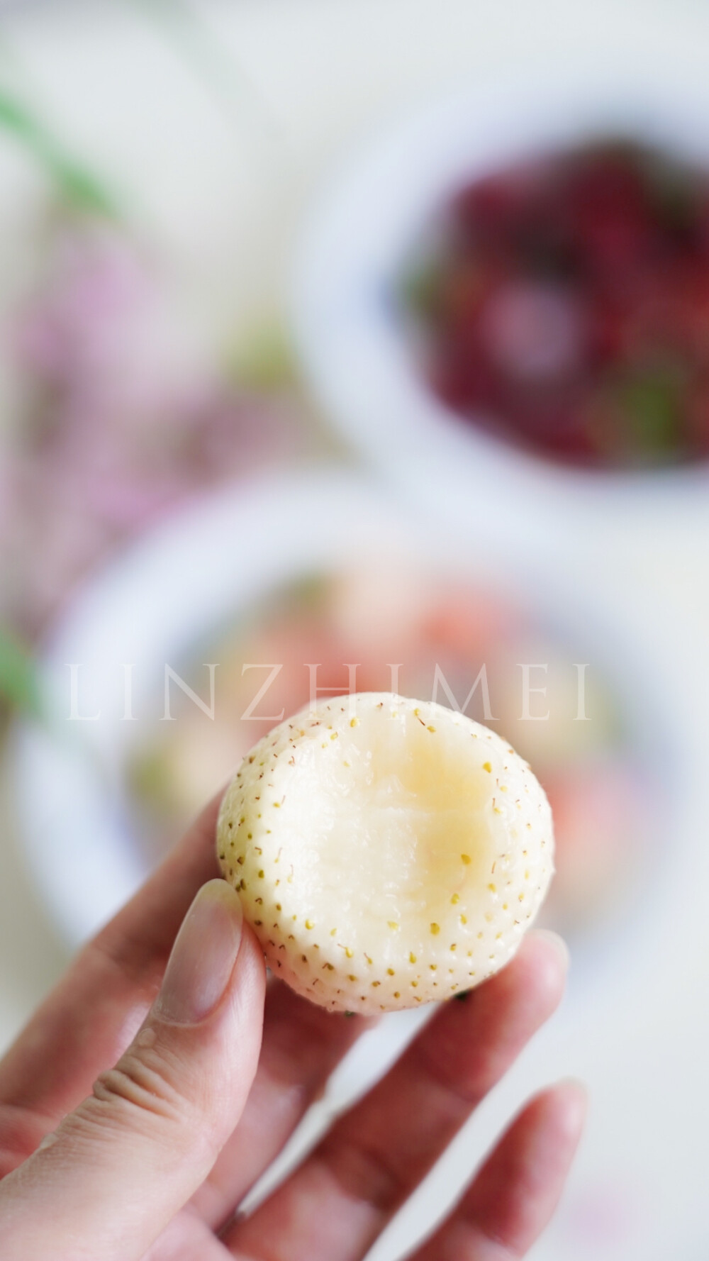 粉草莓“玉桃香”和黑草莓“真红美玲”