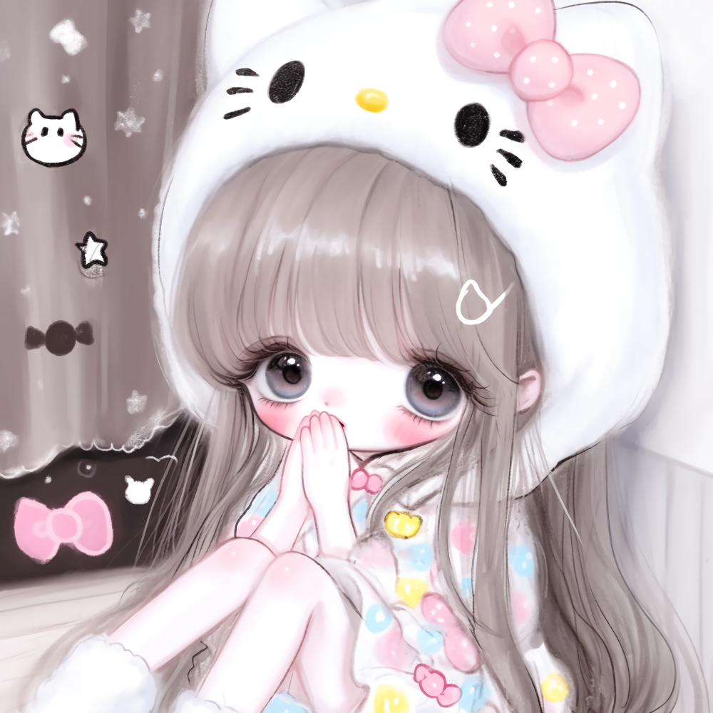 可爱的Hello Kitty风格头像