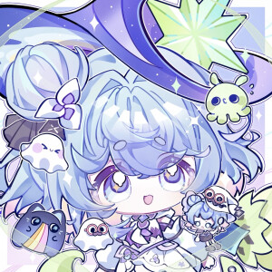 王者荣耀 小乔 时之魔女q版头像画师:追逐