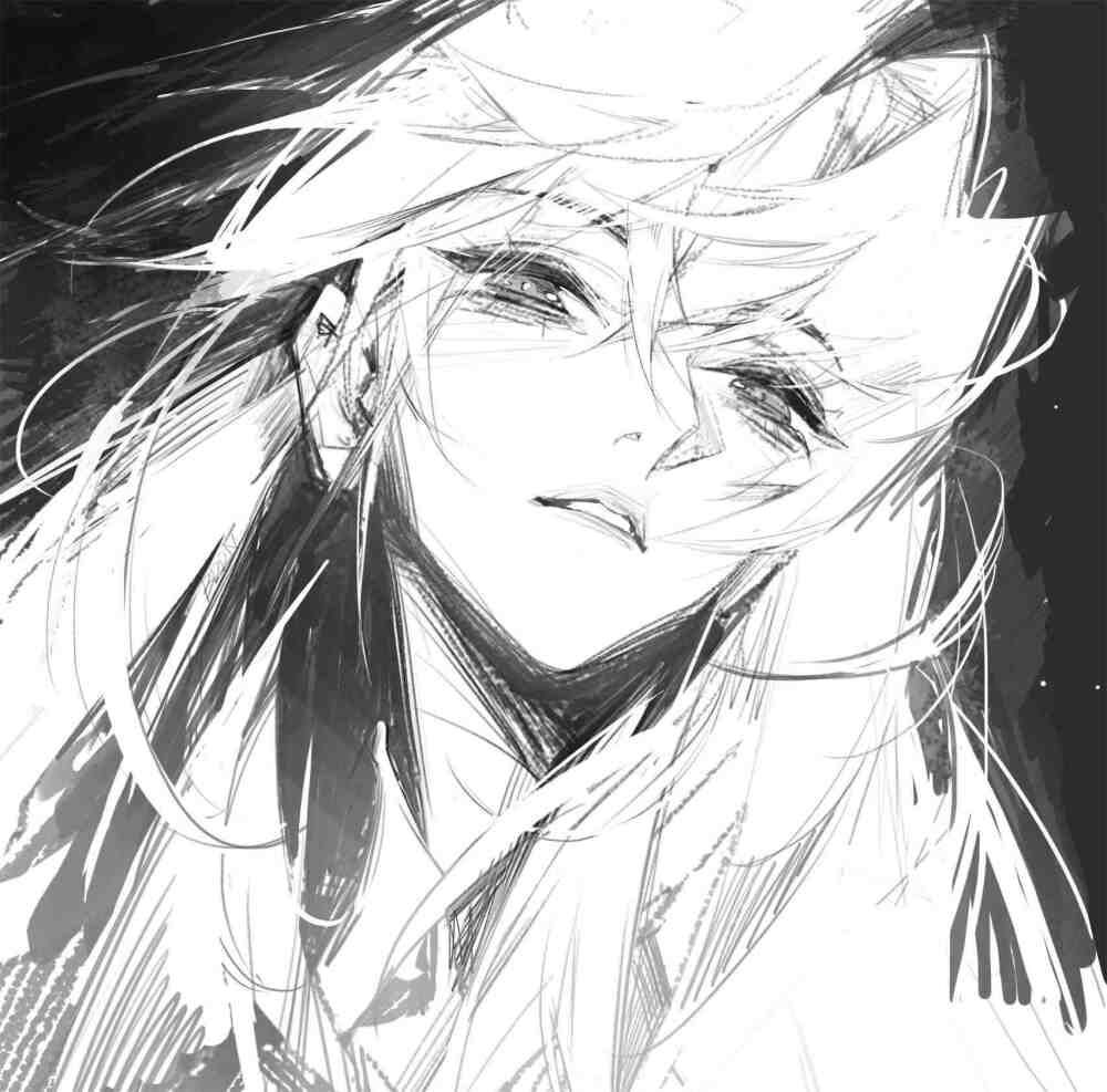 黑白动漫女生头像