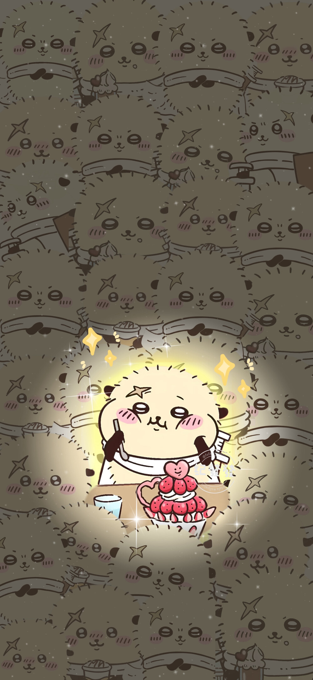 Chiikawa发光壁纸