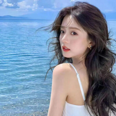 蓝色海洋女头清新夏日凉爽 ◔.̮◔✧