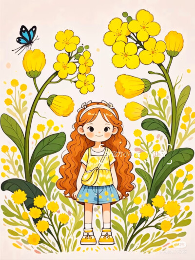 油菜花女孩动漫