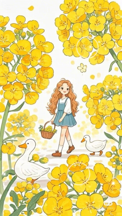 油菜花女孩动漫