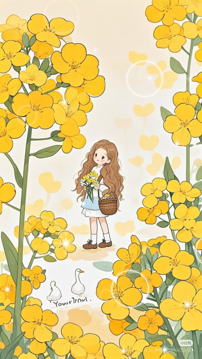 油菜花女孩动漫