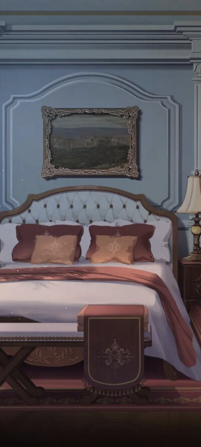 《未定事件簿》酒店房间
图源《未定事件簿》：「流光忆彩」2025年左然生日活动剧情截图