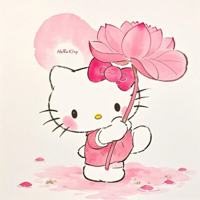 Hello Kitty头像 微信头像 QQ头像 毛毡 公仔 软绵绵 超级可爱 花花 荷花