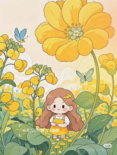 油菜花女孩动漫