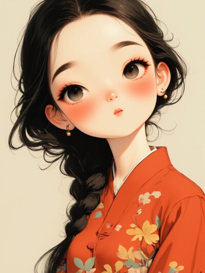 可爱卡通女生头像 大头系
