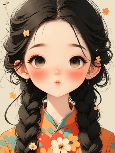 可爱卡通女生头像 大头系
