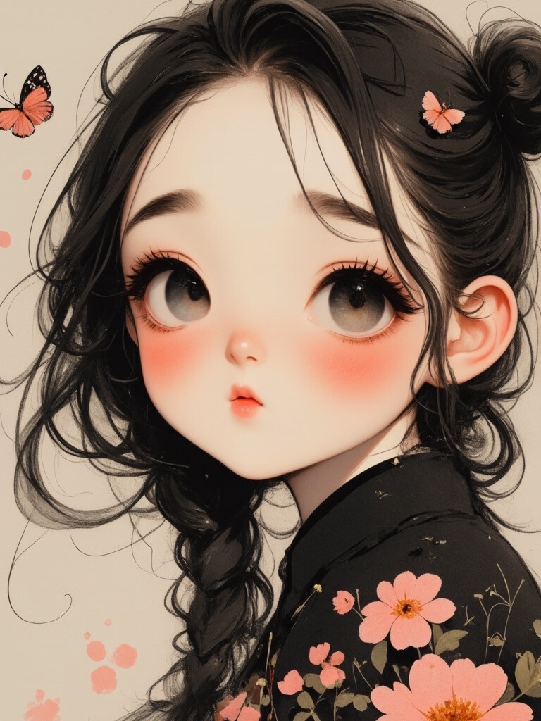 可爱卡通女生头像 大头系