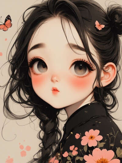 可爱卡通女生头像 大头系