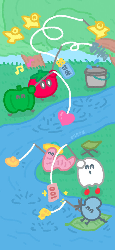 搞怪多巴胺风 锁屏+壁纸
画师: 陆叁叁酱