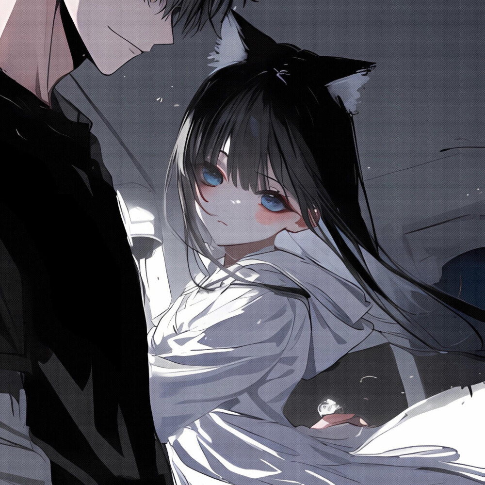 情侣头像双马尾可爱男朋友女朋友情头