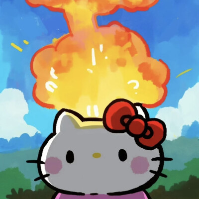 发现一组“精神状态”很美的kitty头像
来源：谈子画