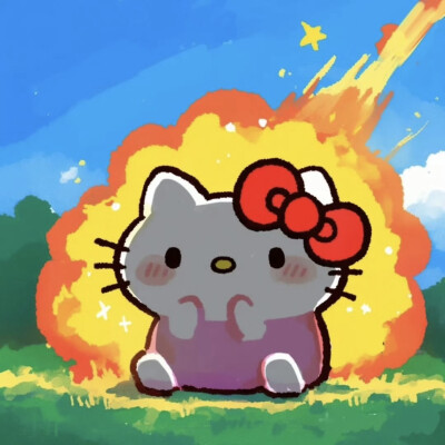 发现一组“精神状态”很美的kitty头像
来源：谈子画