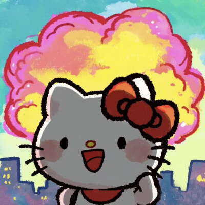 发现一组“精神状态”很美的kitty头像
来源：谈子画