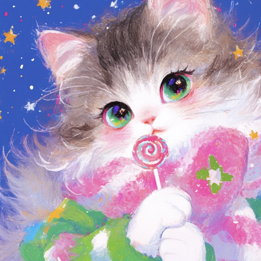猫咪 AI插画 头像