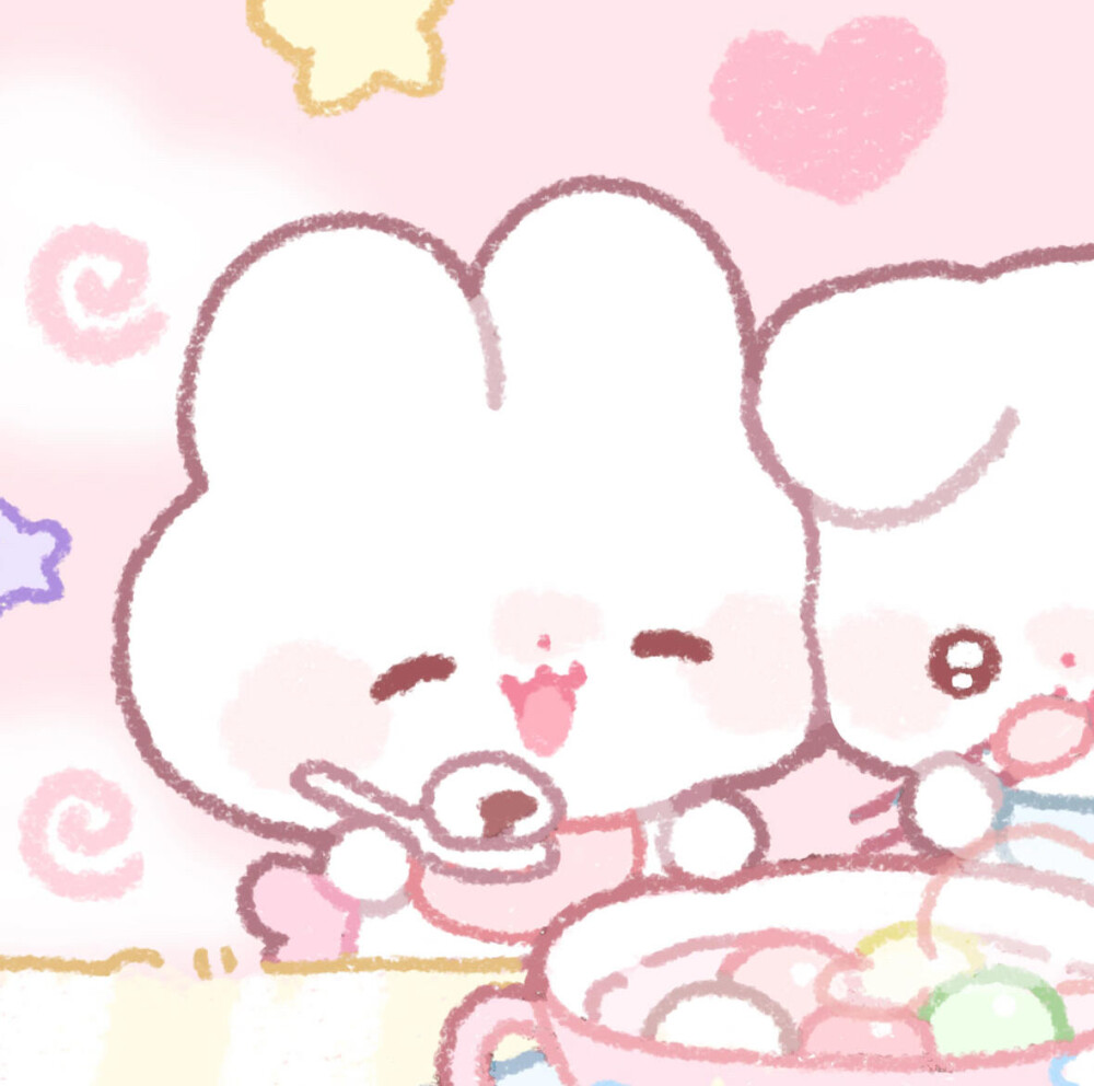 情侣头像可爱动漫男朋友女朋友小兔子小狗情头