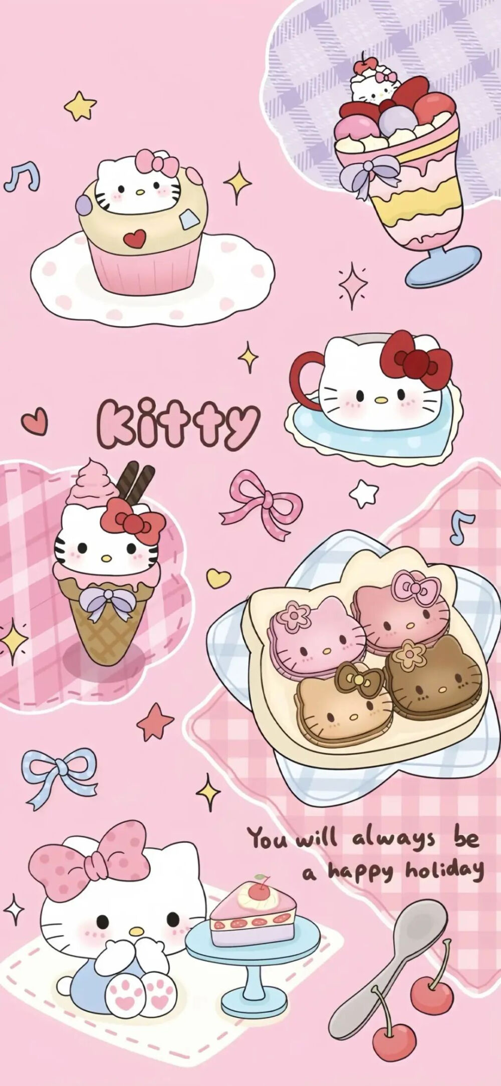 KT猫 卡通 壁纸 萌图